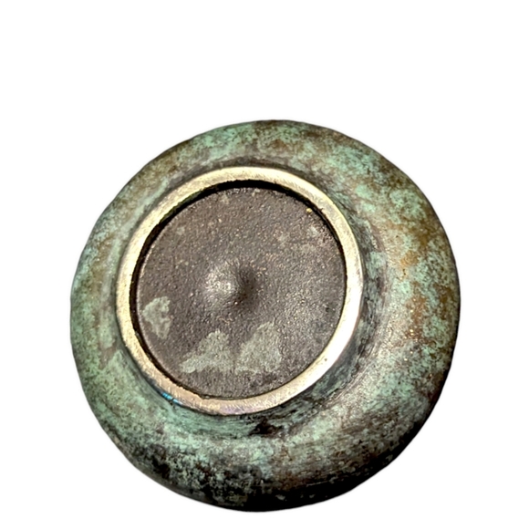 Brass Candle Holder/Jewelry Catch-all w/thorn motif; Rare/One of a kind Deco - Picture 3 of 3